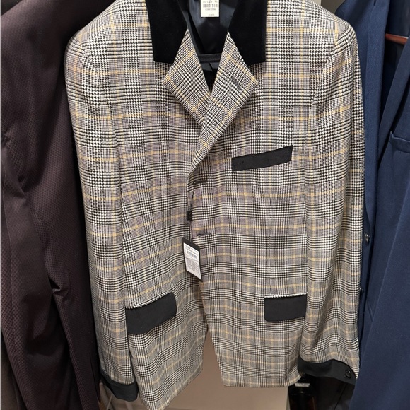 Yves Saint Laurent Black and Gray Sport Coat
